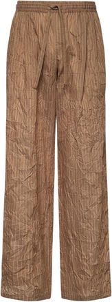 Dolce & Gabbana Wide Broeken - Heren - Wijde Broeken - Bruin - S - Broeken