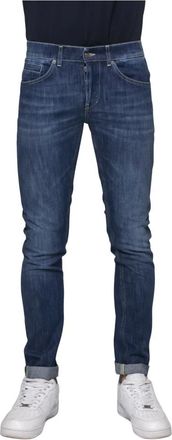 Dondup Skinny Fit Five-Pocket Low-Rise Jeans - Heren - Slim Fit Jeans - Blauw - W34 - Katoen - Jeans