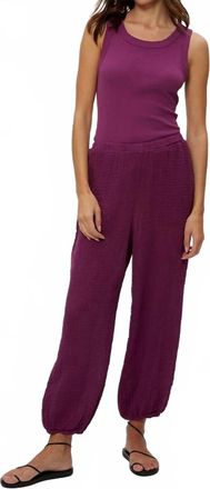 Michael Stars Clover Jogger Pants In Grape
