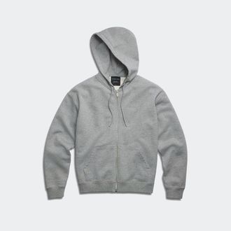 Canada Goose Wander Embroidered Full Zip Hoodie (Women, Stone Heather, S)
