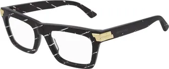 Bottega Veneta BV1059O003 Patterned Acetate Eyeglasses - Black
