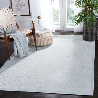 Safavieh Martha Stewart Indoor Outdoor Machine Washable Area rug, Silver / Grey Contemporary Style Easy Care