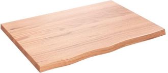 vidaXL Vidaxl - Estante Pared Madera Roble Tratada Marr&oacute;n Claro 80x60x(2-4) Cm