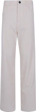 R&oacute;he Broeken, Dames, Wit, 2Xs, Bruun Signature Baggy Corduroy Broeken