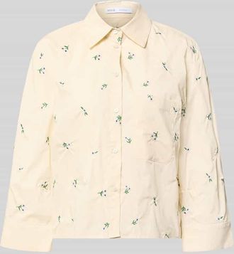 Mango Regular Fit Bluse mit Stitchings Modell LOVELY in Offwhite, Gr&ouml;&szlig;e XL