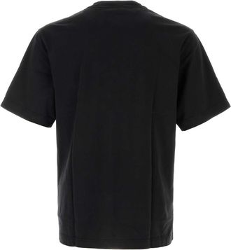 Burberry Mens Black Cotton T-Shirt Exterior