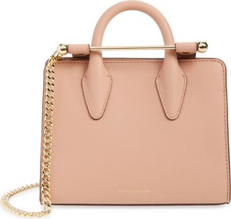 Strathberry Nano Leather Tote in Rose at Nordstrom