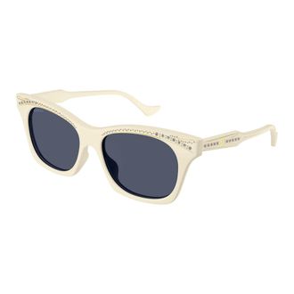 Gucci Sunglasses, female, Beige, Size: 55 MM Cat-eye Sunglasses