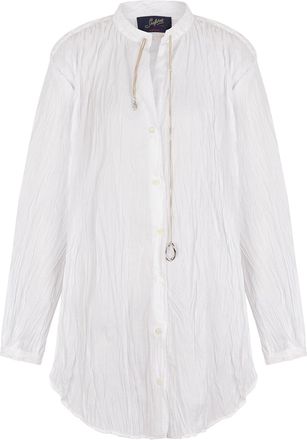 Seafarer White Liona Crinkled Long-Sleeved Blouse