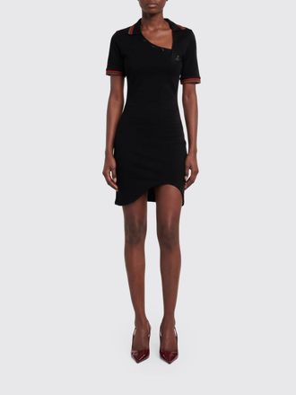Vivienne Westwood Asymmetric Polo Mini Dress in Cotton with Embroidered Orb Logo
