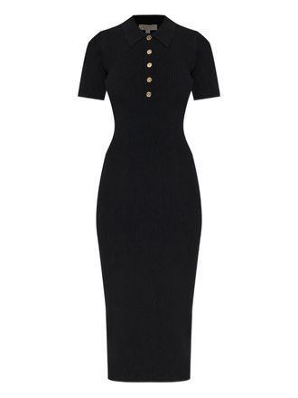 Michael Michael Kors Geribbelde polojurk - Zwart