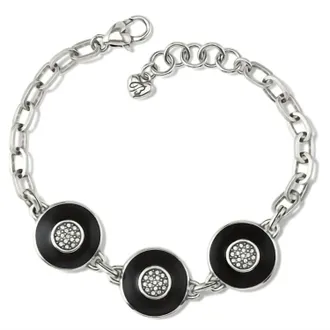 Brighton Womens Meridian Eclipse Disc Bracelet In Black