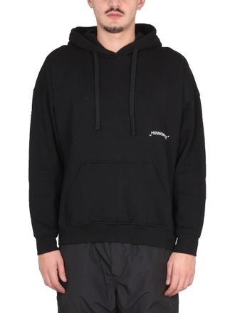Hinnominate Logo-Embroidered Hoodie - Black