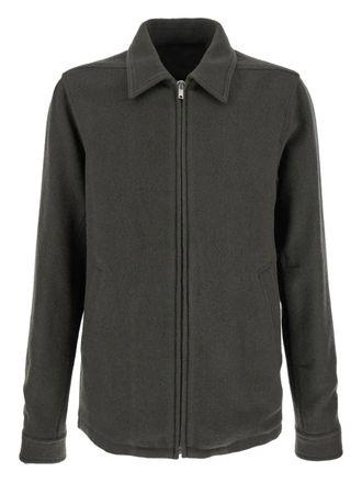 Rick Owens Giacca con zip e colletto classico - Verde