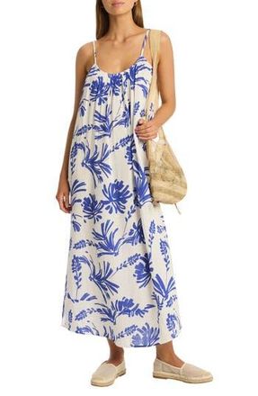 Sea Level Australia Tradewind Cotton Gauze Cover-Up Dress in Cobalt at Nordstrom Rack, Size X-Small