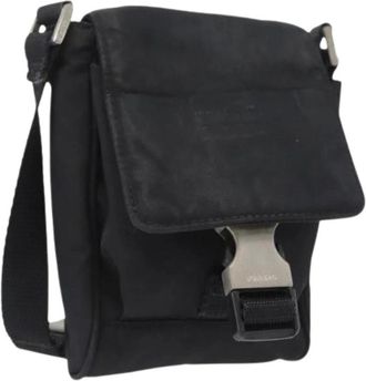 Prada Pre-owned Nylon Schoudertas - Dames - Vintage Schoudertas - Zwart - ONE Size - Nylon - Vintage