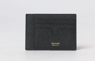 Tom Ford Portacarte piatto in pelle di vitello martellata con dieci slot