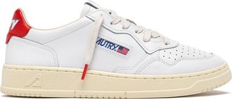 Autry Low-Top Leather Sneakers with Perforated Detailing