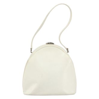 Gucci Vintage Handbag Leather White Leather Handbag (Pre-Owned)