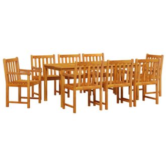 Berkfield Home 9 Piece Garden Dining Set Solid Wood Acacia
