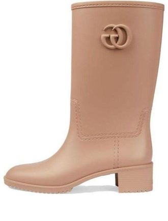 Gucci (WMNS) Gucci Double G Rain Boot Light Brown Rubber 762700-J8710-2526