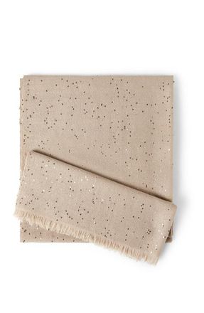 Brunello Cucinelli Cashmere and silk Diamond yarn scarf in Beige at Nordstrom