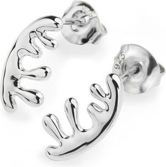 Lucy Quartermaine Silver Wave Studs in Sterling Silver at Nordstrom