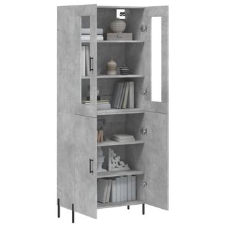 Berkfield Home Highboard Concrete Grey 69.5x34x180 cm Engineered Wood