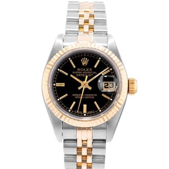 Rolex Pre-owned Rolex Datejust 26 Automatic Chronometer Black Dial Ladies Watch 69173 BKSJ
