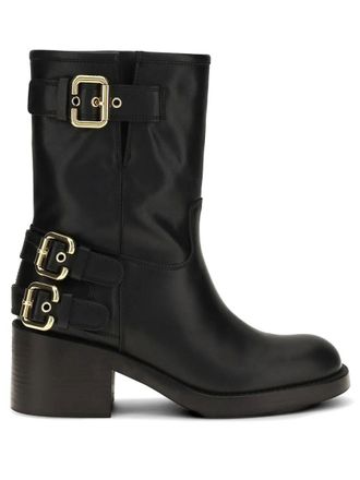Chlo&eacute; Black Leather Dakota Boots