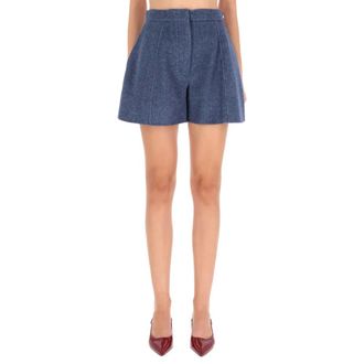 Sportmax Dames, Korte broeken, Blauw, Maat: XS