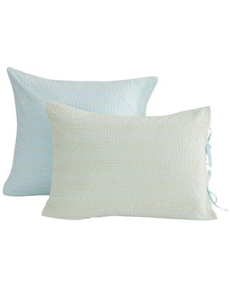 Melange Home M&eacute;lange Home Hand-Stitched Reversible Kantha Sham Set