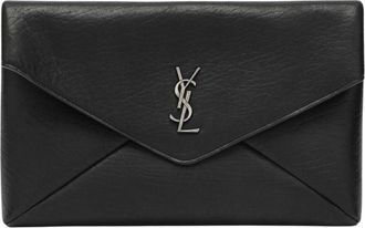 Saint Laurent Bags, male, Black, ONE SIZE, Cassandre Large Envelope Pouch