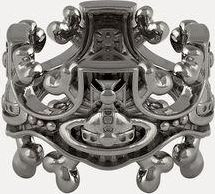 Vivienne Westwood Cosimo Ring Gunmetal Silver Unisex