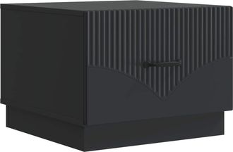 vidaXL Mesa De Caf&eacute; Negro 49 X 50 X 37 Cm Madera De Ingenier&iacute;a Vidaxl