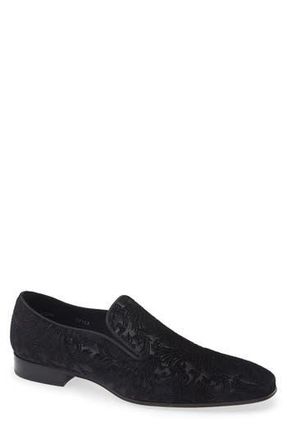 Mezlan Travolta Velvet Loafer in Black at Nordstrom Rack, Size 13