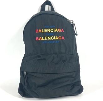 Balenciaga Pre-owned Nylon balenciaga-bags - Dames - Vintage Rugzakken - Zwart - ONE Size - Nylon - Vintage