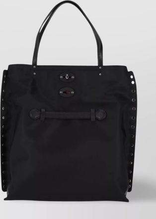 Zanellato studded top handle shoulder bag