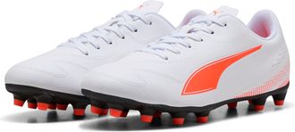 Puma Fussballschuh PUMA VITORIA II FG/AG, Herren, Gr. 42,5, weiss (puma wei&szlig;, glowing rot), Synthetik, Schuhe Fussballschuh, f&uuml;r Rasenpl&auml;tze