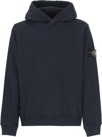 Stone Island Blue Cotton Sweatshirt