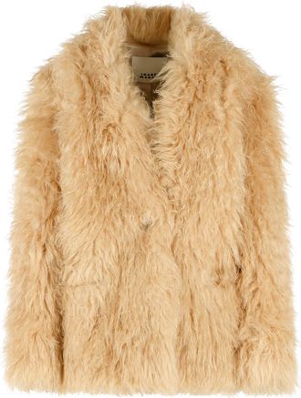Isabel Marant Mylae Beige Polyester Fur Coat