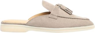 Scarosso Lucrezia Sand Suede - Dames - Slip ons - Beige - 35 EU - Leer - Schoenen