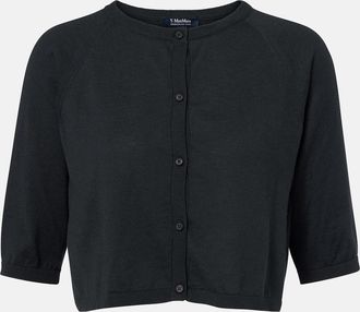 Max Mara Cardigan cropped in cotone, seta e cashmere