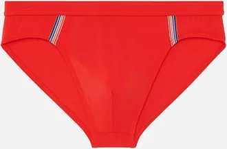 HOM Hom Mens Nautical Cup Swim Mini Briefs, Red - Size: 37/36/32