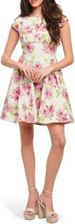 Flying Tomato Cap Sleeve Twill Minidress in Ivory Pink at Nordstrom Rack, Size Medium