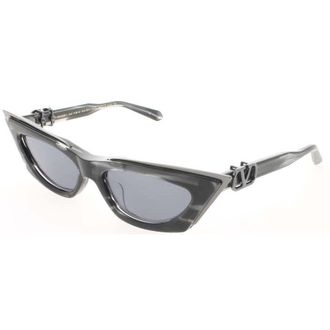 Valentino Ladies Black Rectangular Sunglasses VGOLDCUTIVLS113B55