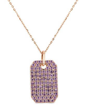 Sabrina Designs 14K Rose Gold 1.74 ct. tw. Pink Sapphire Layered Tag Necklace