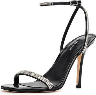 Nine West Stodia Womens Dress Sandals Black Patent : 6.5 M, Faux Leather