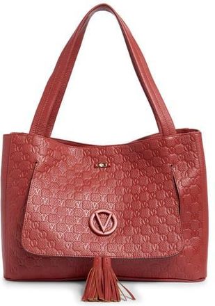 Mario Valentino Ollie Dollaro Monogram Leather Tote Bag in Rust at Nordstrom Rack