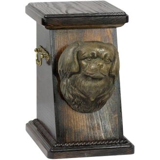 OEM Spaniel Tibetano: Urna Para Cenizas De Perro, Elegante Urna Con Estatuilla, Urna Conmemorativa Con Busto De Perro De Art-dog